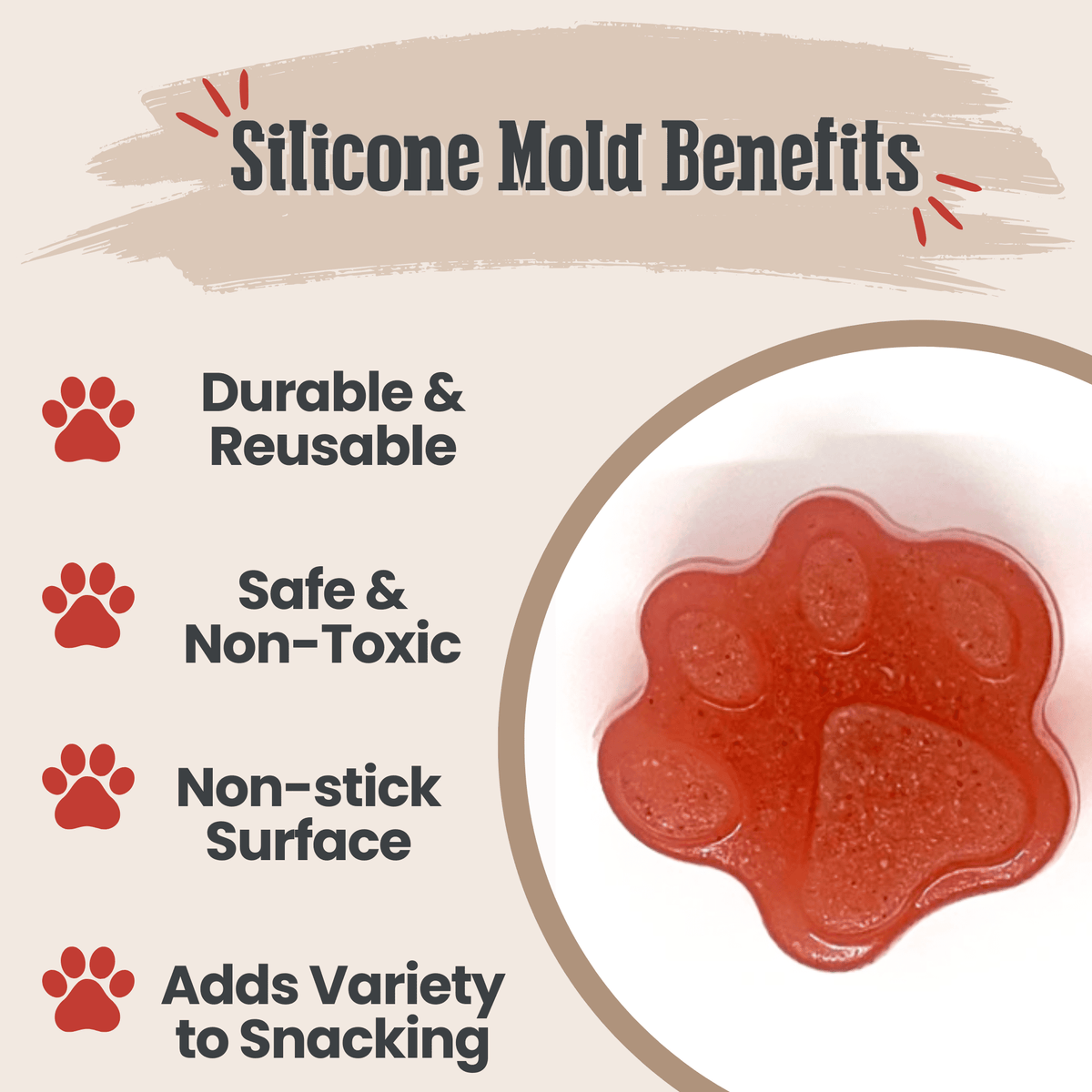 SodaPup Silicone Pet Treat Mold for Homemade Dog Treats