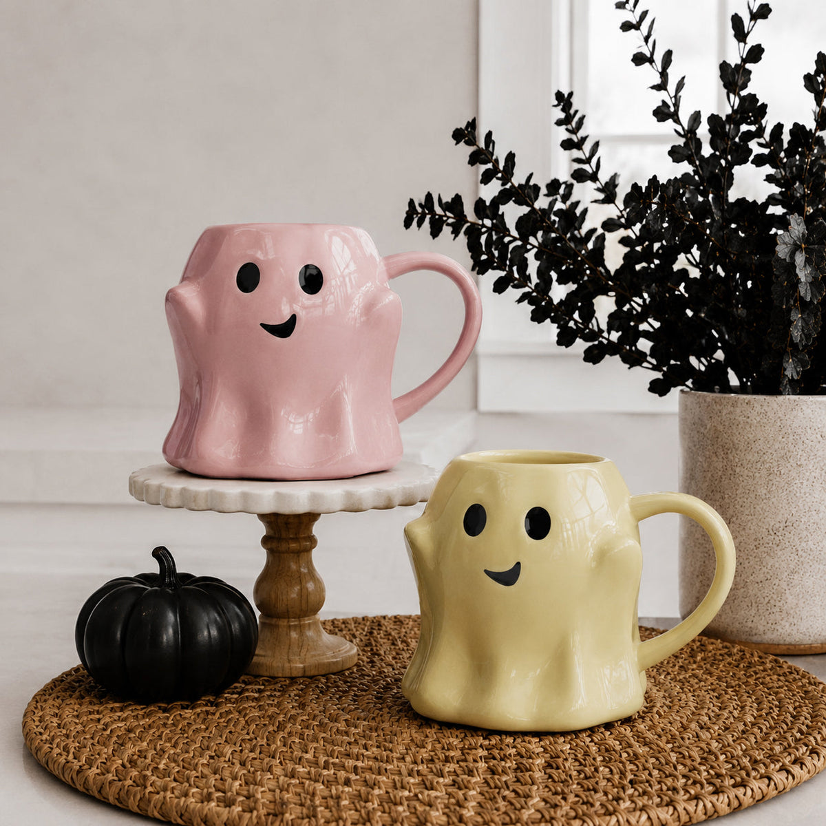 Cute Ghost Coffee Mug, 14.8 oz. Halloween Ceramic Mug