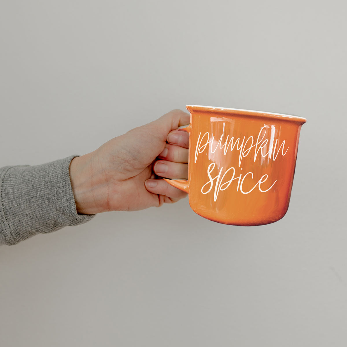 Pumpkin Spice Orange Campfire Coffee Mug, 14 oz. Fall Mug