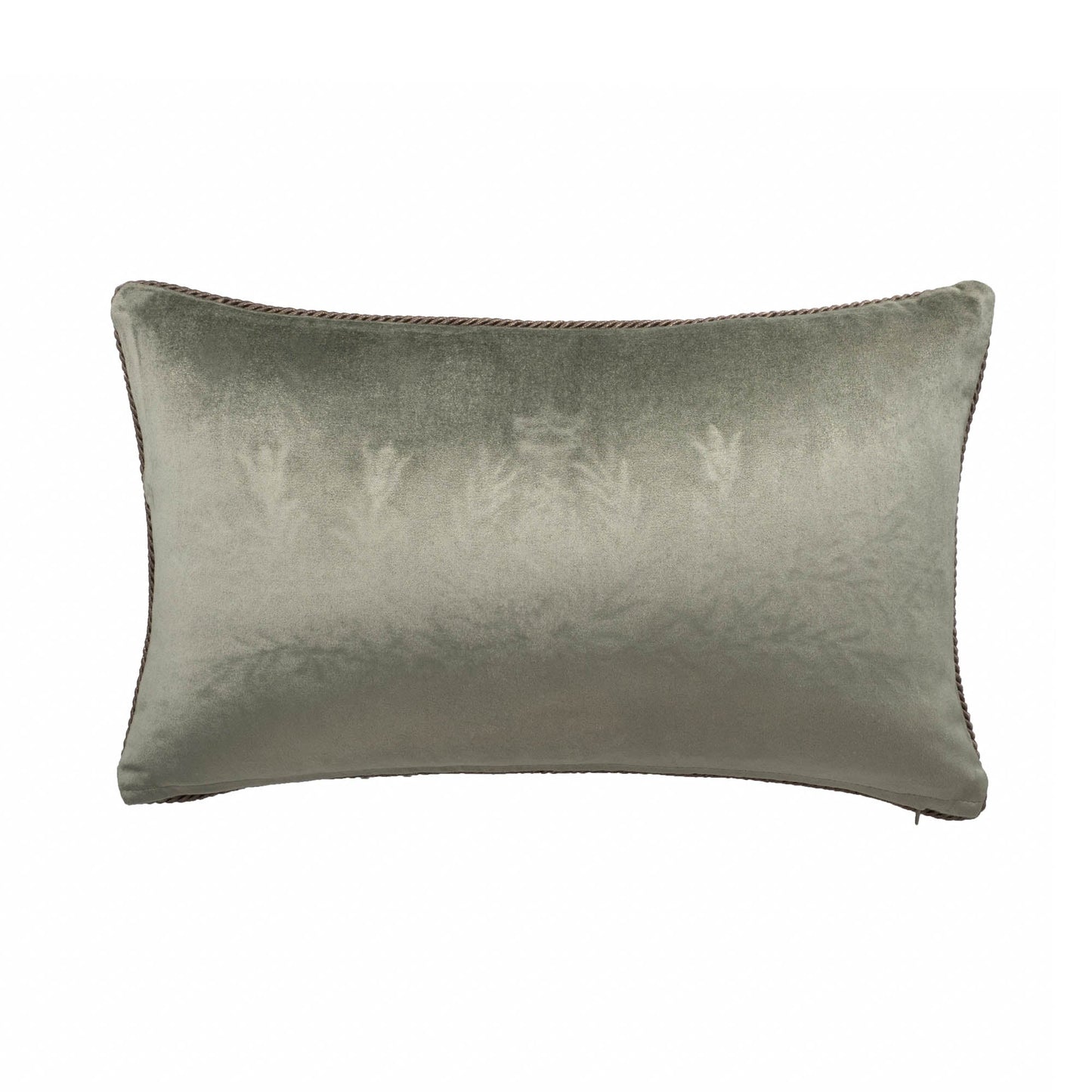 Regina Silk Velvet Lumbar Pillow Cover, Embroidered Bumblebee, 12 x 20