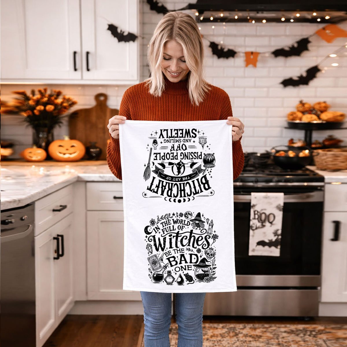 Bitchcraft Double-Sided Funny Witch Kitchen Towel