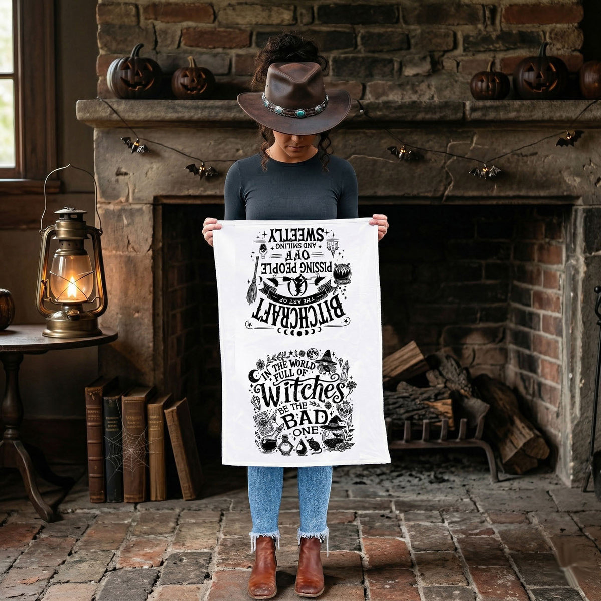 Bitchcraft Double-Sided Funny Witch Kitchen Towel
