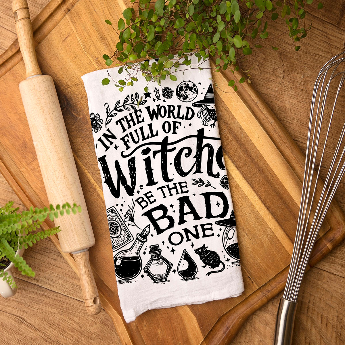 Bitchcraft Double-Sided Funny Witch Kitchen Towel