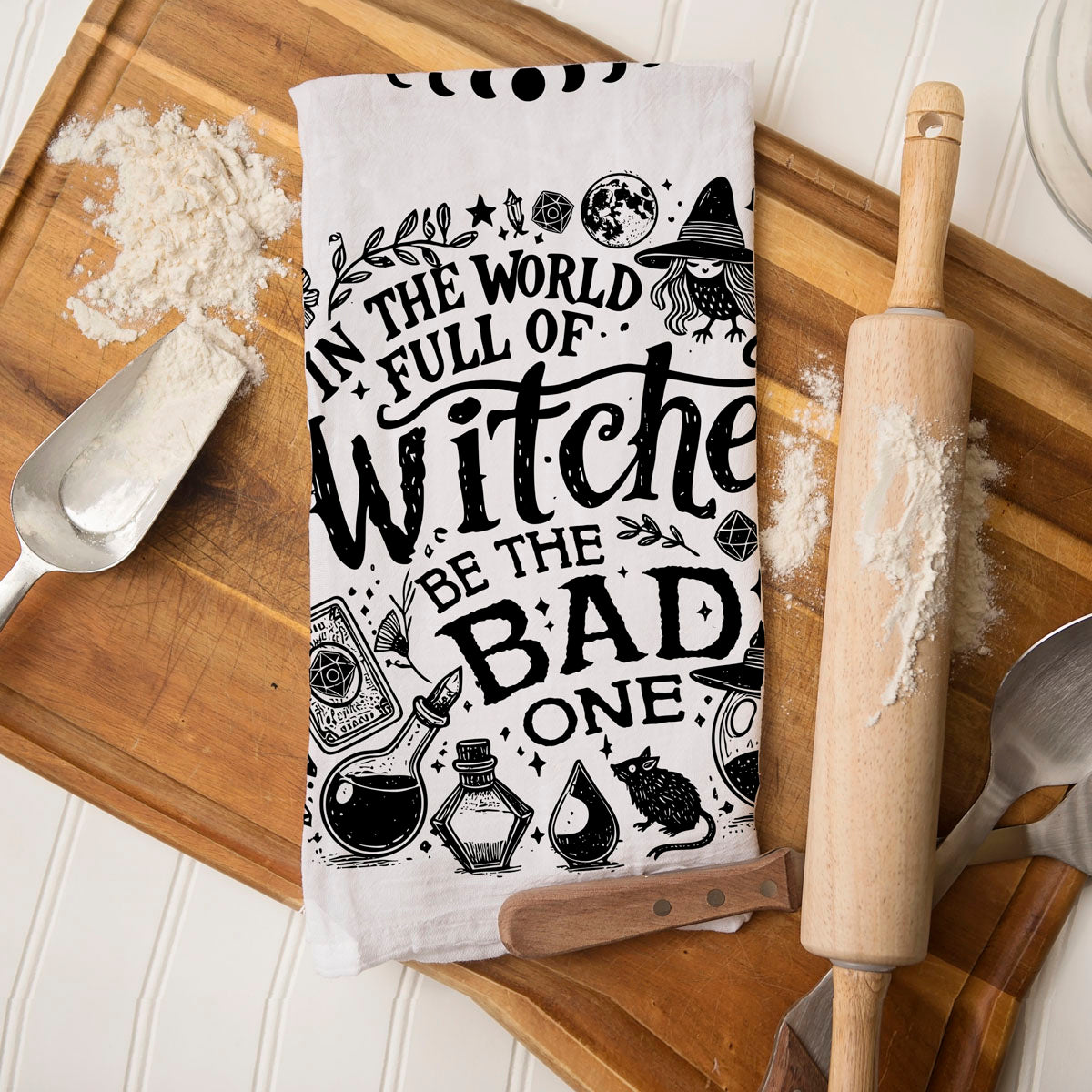 Bitchcraft Double-Sided Funny Witch Kitchen Towel