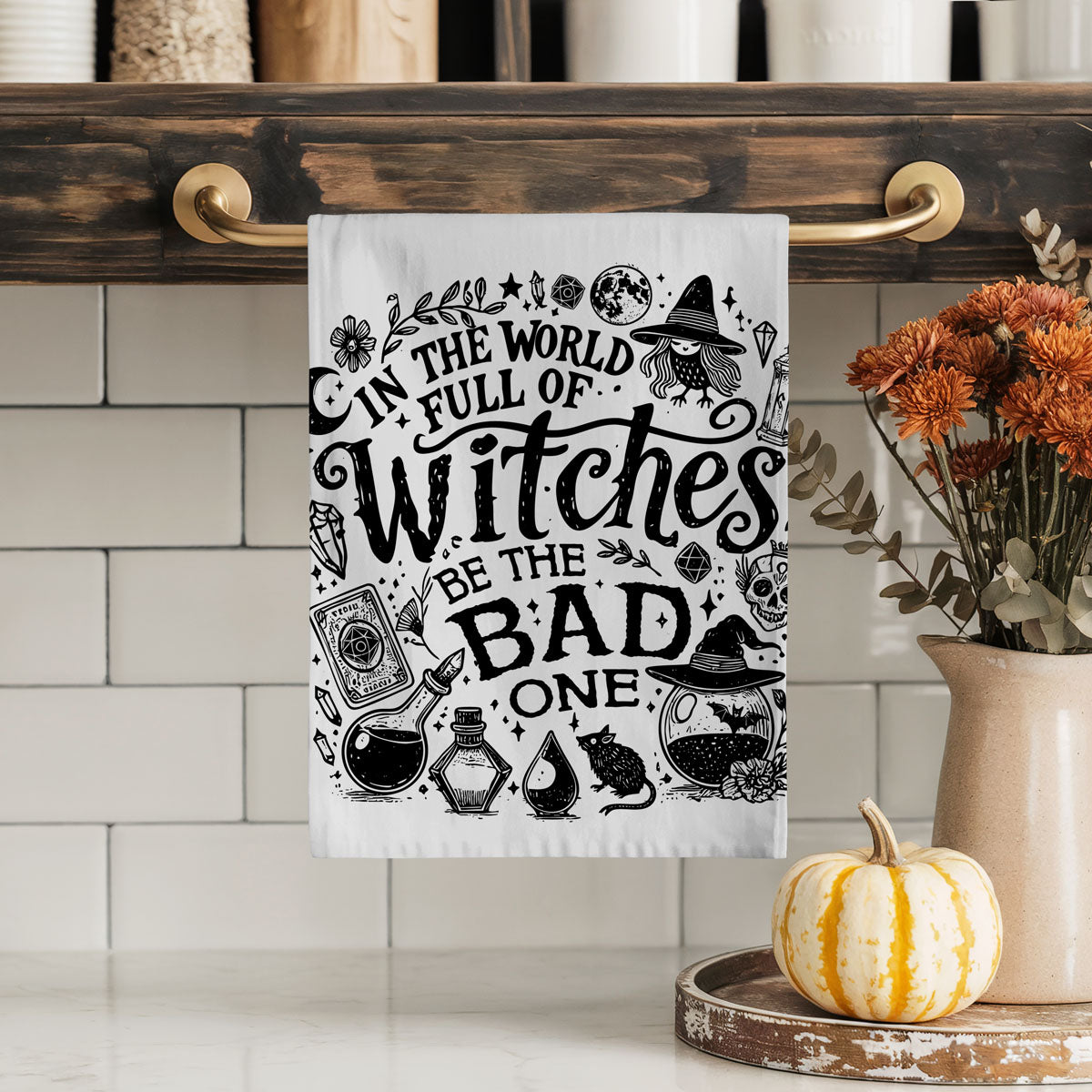 Bitchcraft Double-Sided Funny Witch Kitchen Towel