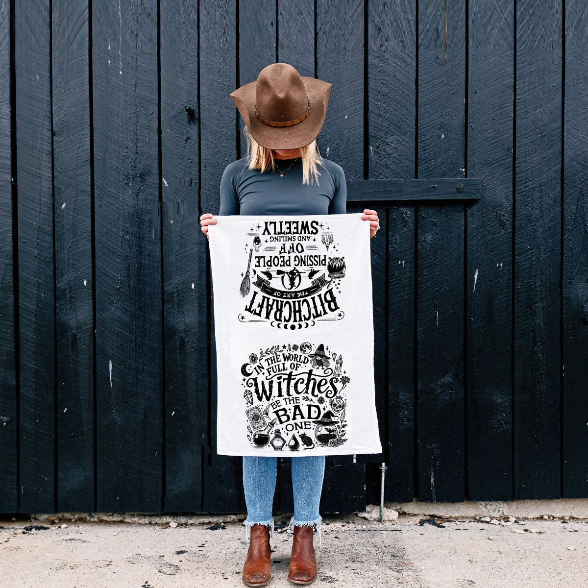 Bitchcraft Double-Sided Funny Witch Kitchen Towel