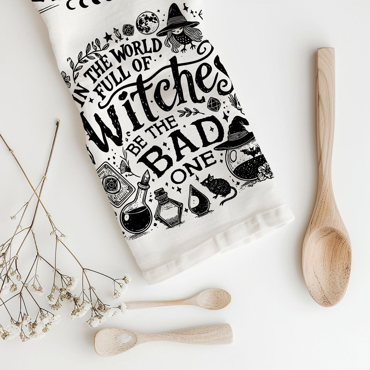 Bitchcraft Double-Sided Funny Witch Kitchen Towel