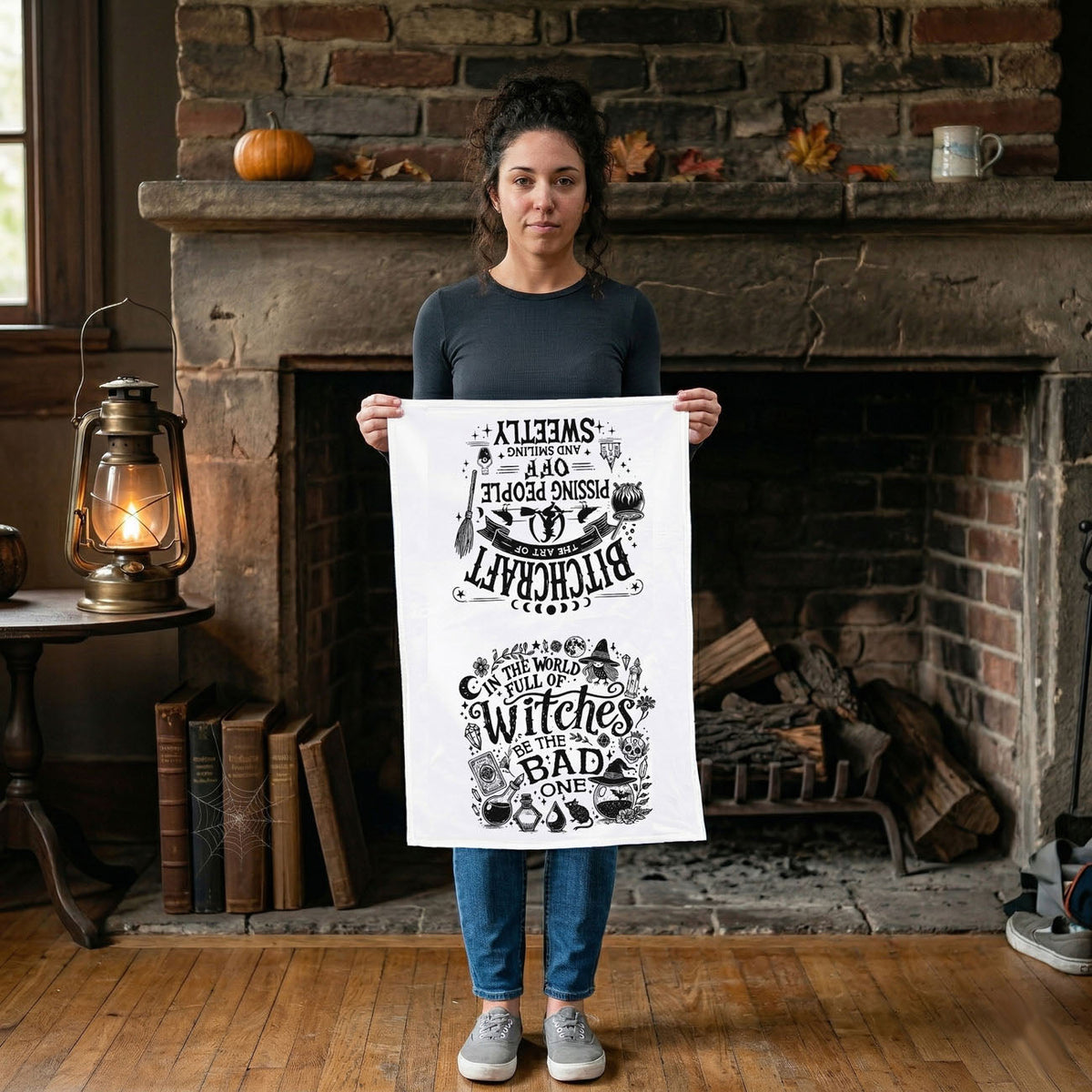 Bitchcraft Double-Sided Funny Witch Kitchen Towel